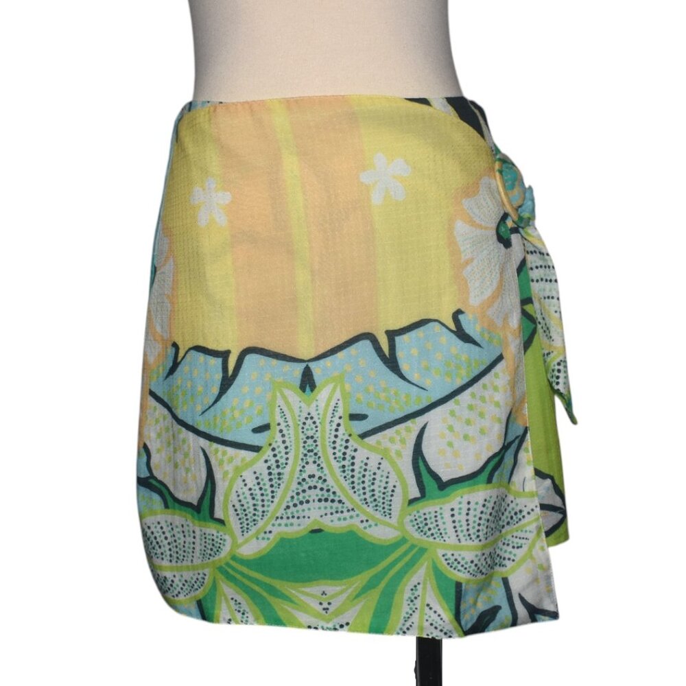 Ciebon Retro Tropical Skort Wrap Shorts S